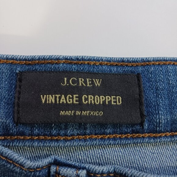 J. Crew Women's Vintage Cropped Jeans Size 29 Straight Leg Medium Wash Mid Rise - Picture 5 of 8